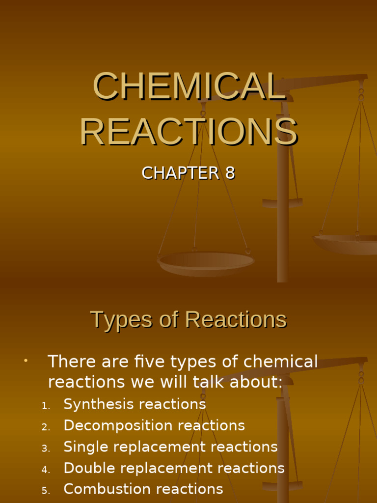 Types of Chemical Reactions Explained | PDF | Chemical Reactions ...