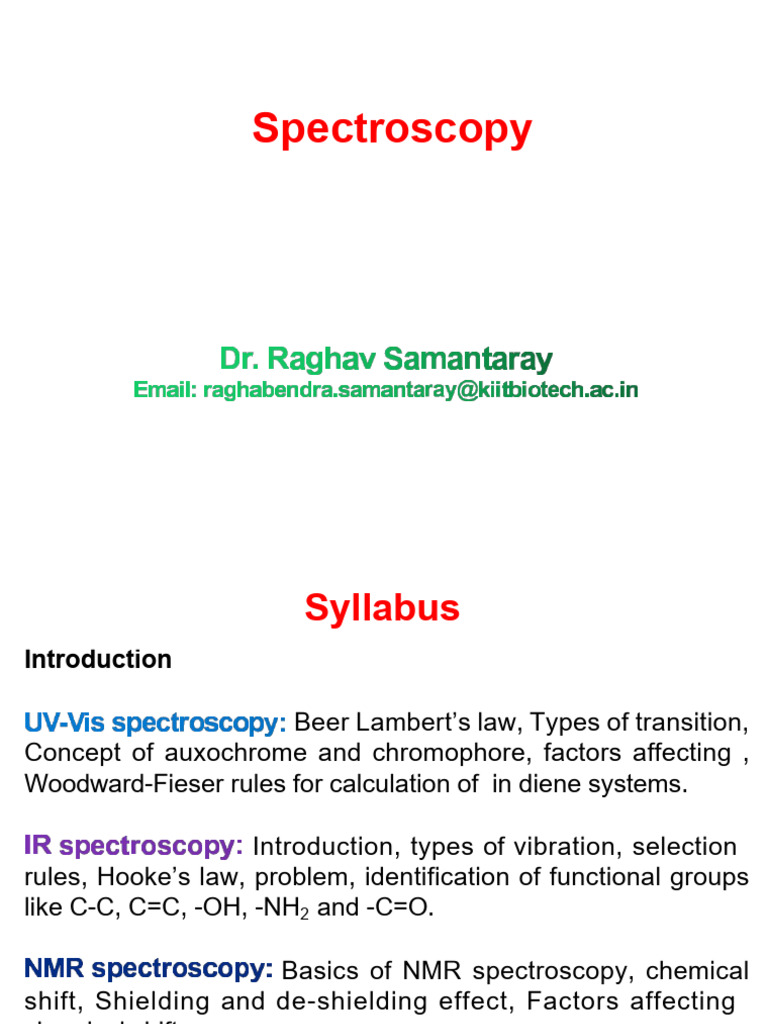 Comprehensive Guide to Spectroscopy | PDF | Spectroscopy ...