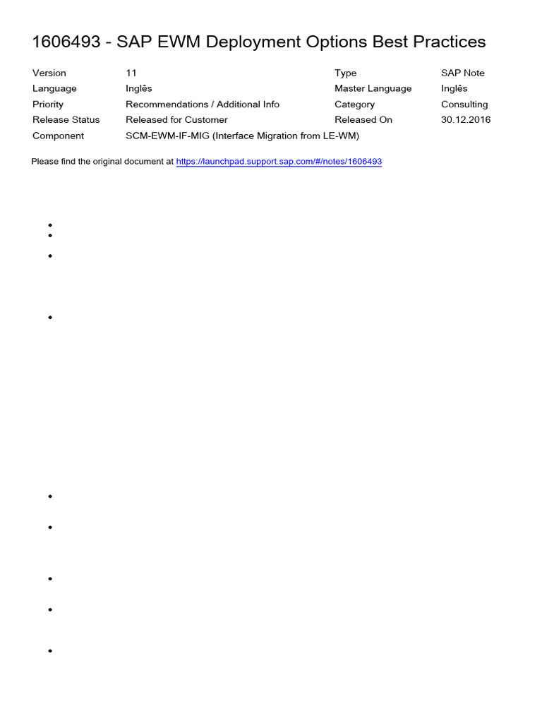 SAP EWM Deployment Options Guide | PDF | Scalability | Enterprise ...