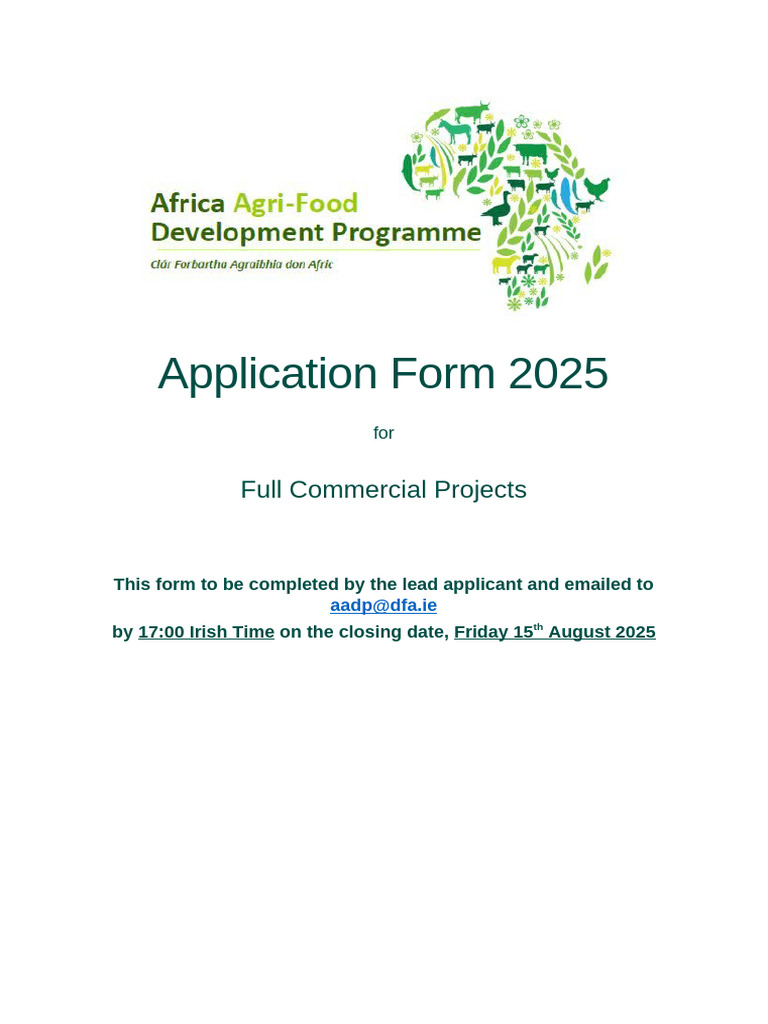 Application Form 2025 - Full Commercial Project 3 | PDF | Partnership ...