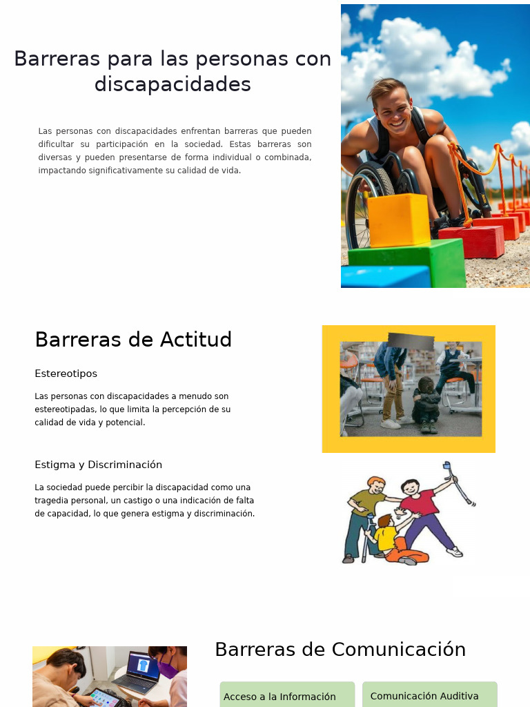 Barreras que Enfrentan Personas con Discapacidades | PDF | Invalidez