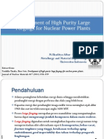 Development of high purity large forgings for nuclear power plants