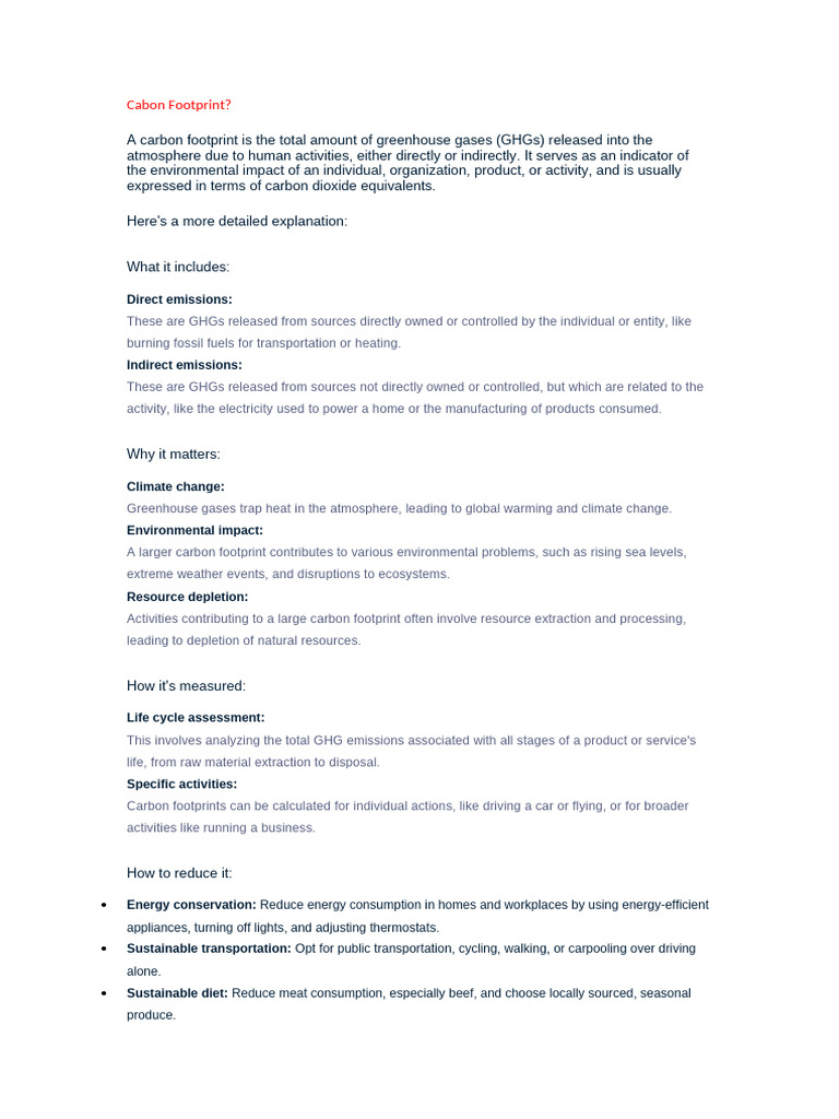 New | PDF | Carbon Footprint | Greenhouse Gas