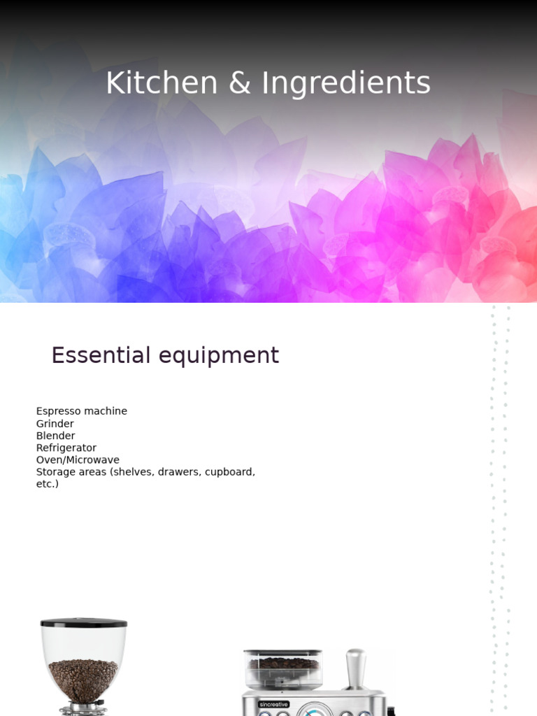 Essential Kitchen Equipment & Ingredients | PDF
