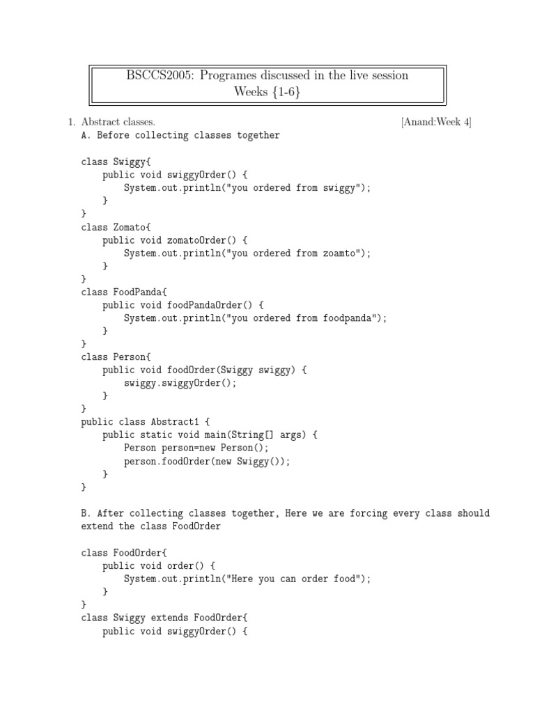 Java Abstract Classes and Callbacks Explained | PDF | Anonymous ...