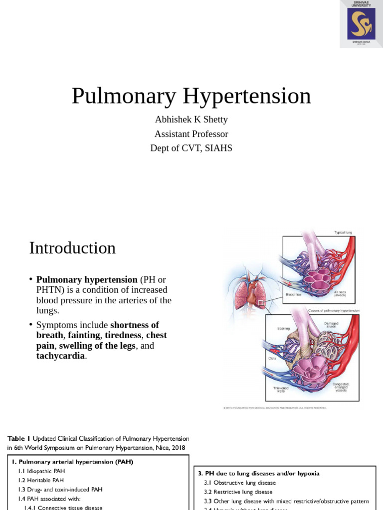 Pulmonary Hypertension | PDF | Respiratory Diseases | Lung