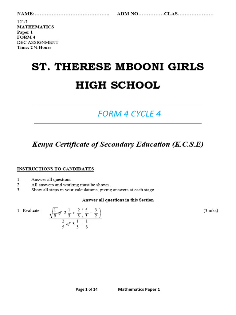 MATHEMATICS F4 C4 | PDF | Mathematics