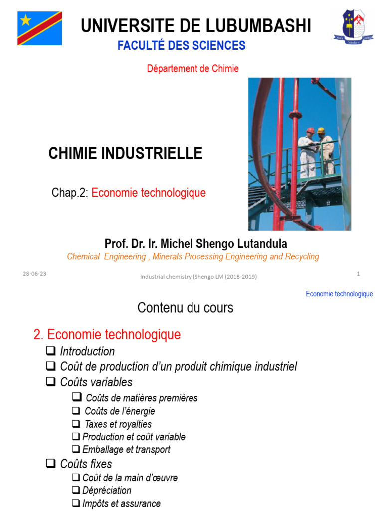 Coûts de production en chimie industrielle | PDF | Catalyse | Profit ...