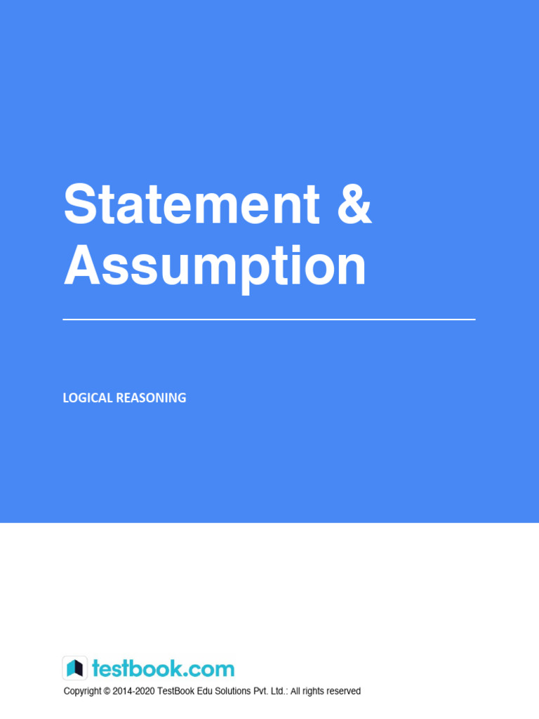 Statement and Assumption in Logic | PDF | Reason | Argument
