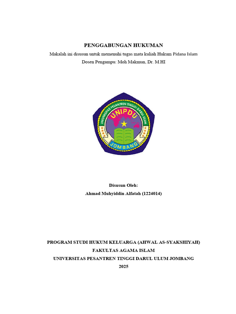 Penggabungan Tindak Pidana dalam Hukum Islam | PDF