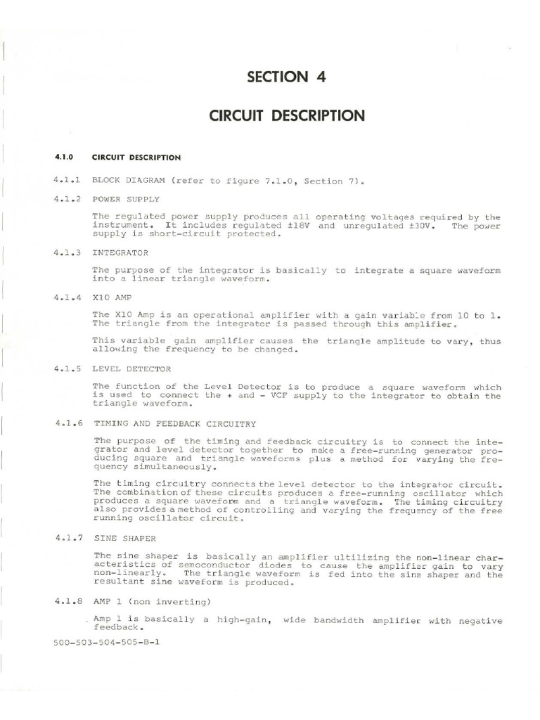 Section 4 - Circuit Description | PDF