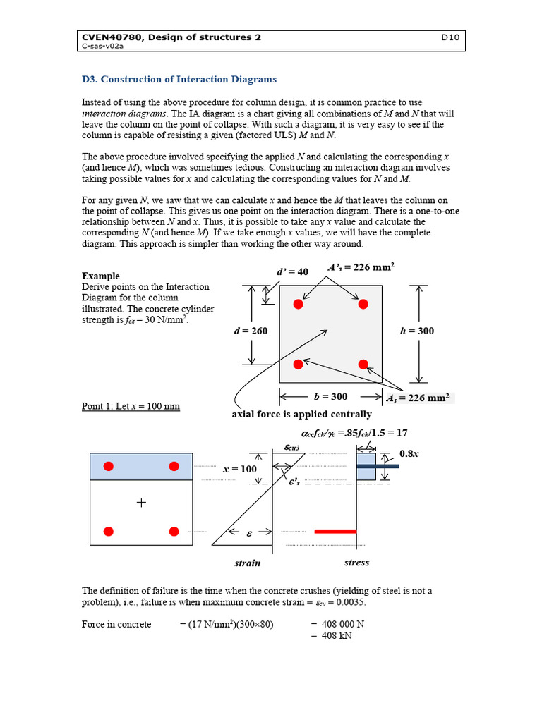 Interaction Diagrams for Column Design | PDF | Force | Tension (Physics)