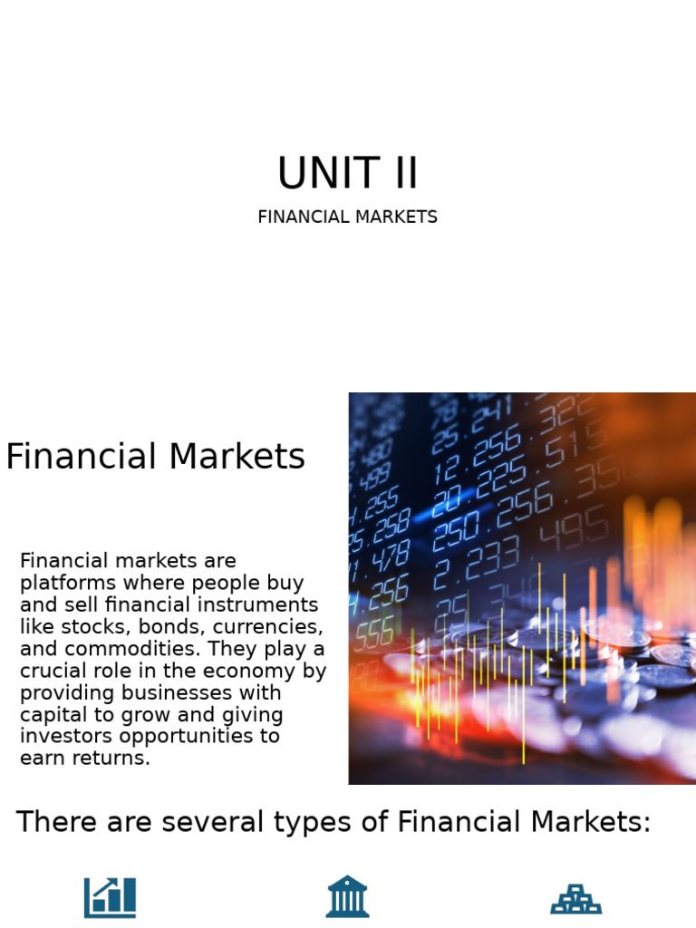 Unit II (1) | PDF | Financial Markets | Money Market