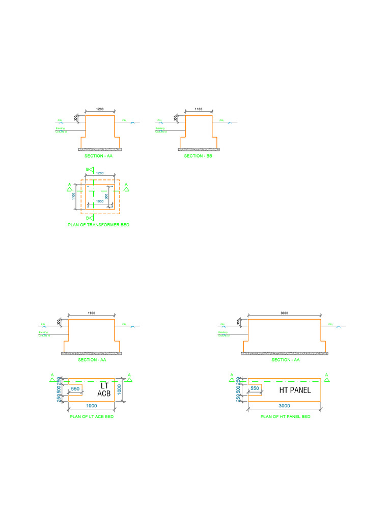 Transformer Bed Plans and Sections | PDF