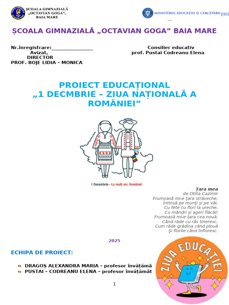 Proiect Educațional | PDF
