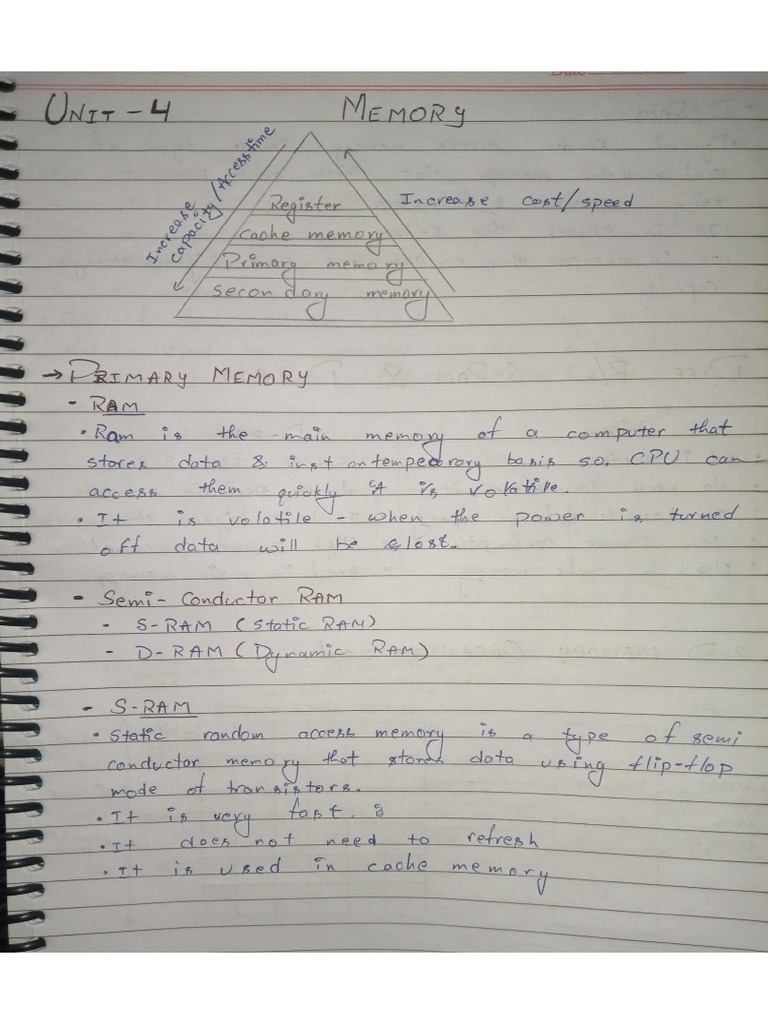 Coa Unit 4 (Memory) | PDF