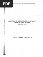 CIDB Standard Form of Contract For Building Works - 2000 Edition