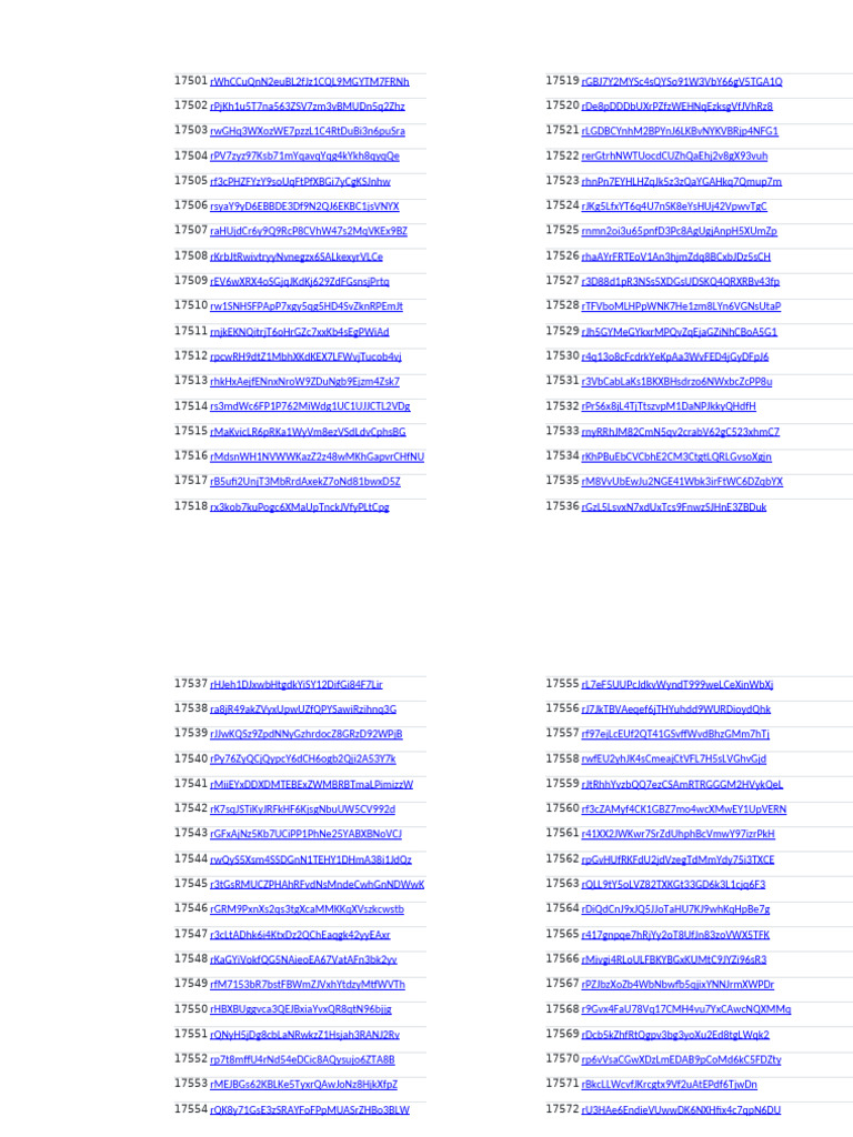 XRP Account List and Links | PDF