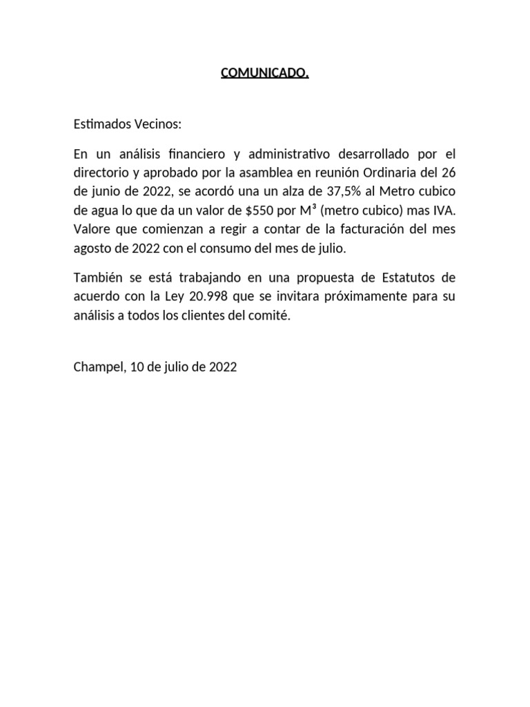 Comunicado | PDF