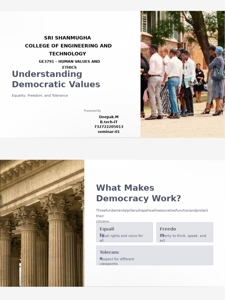 Core Democratic Values Explained | PDF | Toleration | Democracy