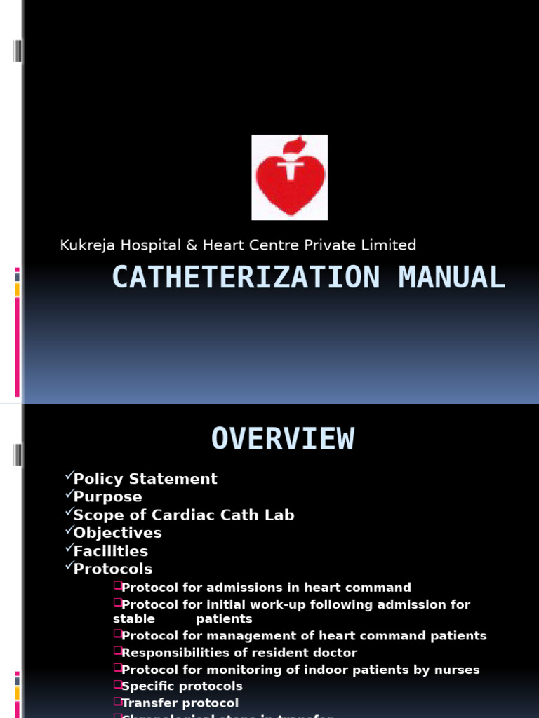 Cardiac Catheterization Protocol Manual | PDF | Cardiology | Myocardial ...