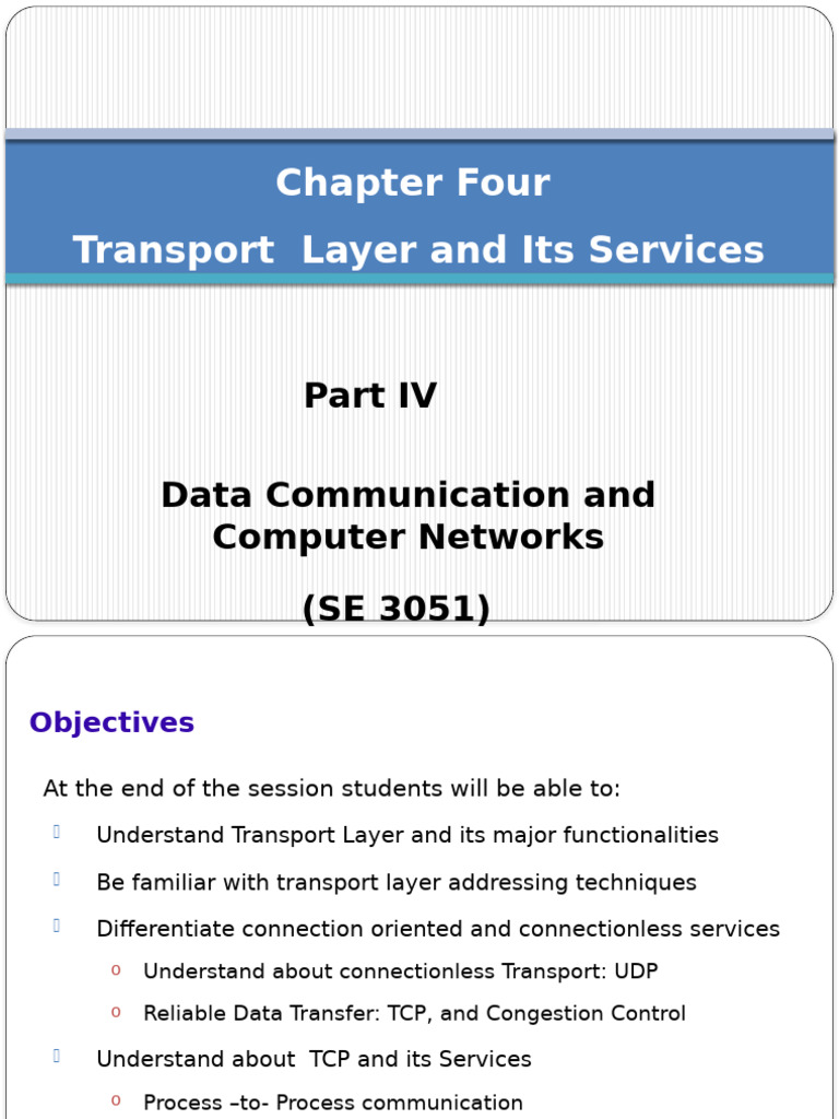 Chapter 4.3 Transport Layer and Its Services (2) | PDF | Port (Computer ...