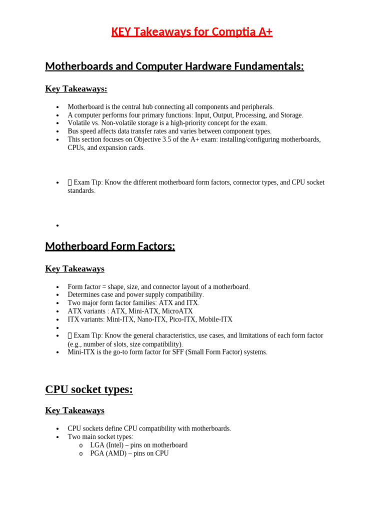 Comptia A+ Hardware & Virtualization Guide | PDF | Virtualization ...