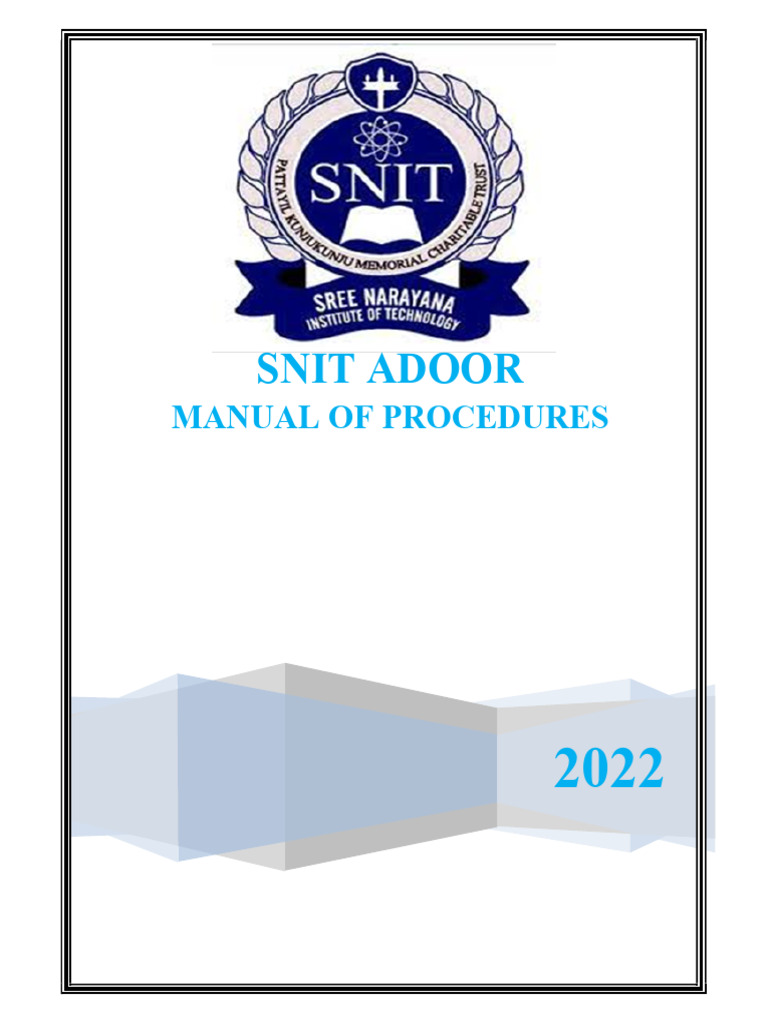 SNIT Adoor Manual of Procedures 2022 | PDF | Recruitment