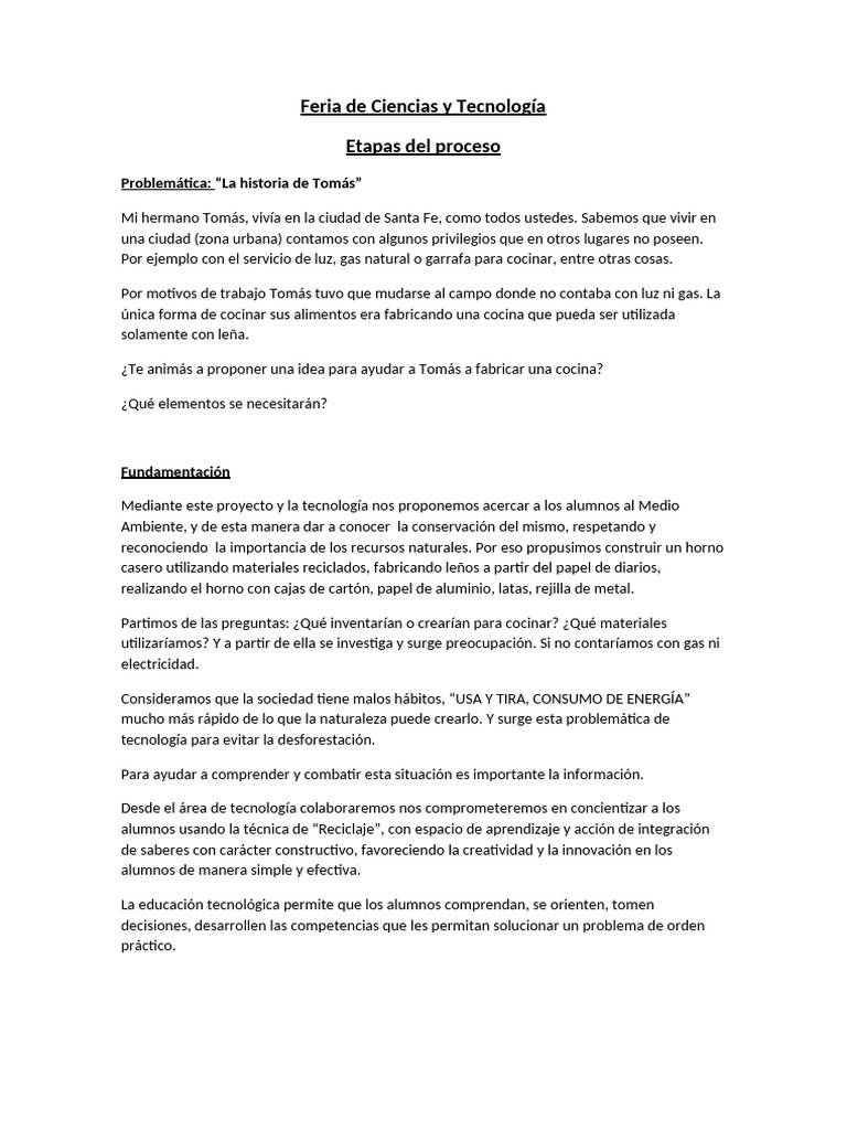 Feria de Ciencias y Tecnología | PDF | Papel | Reciclaje