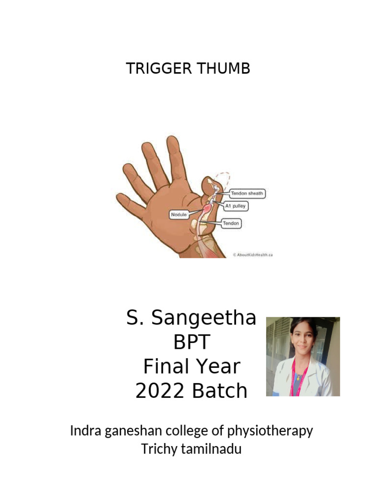 Trigger Thumb Treatment Protocol Guide | PDF | Thumb | Hand