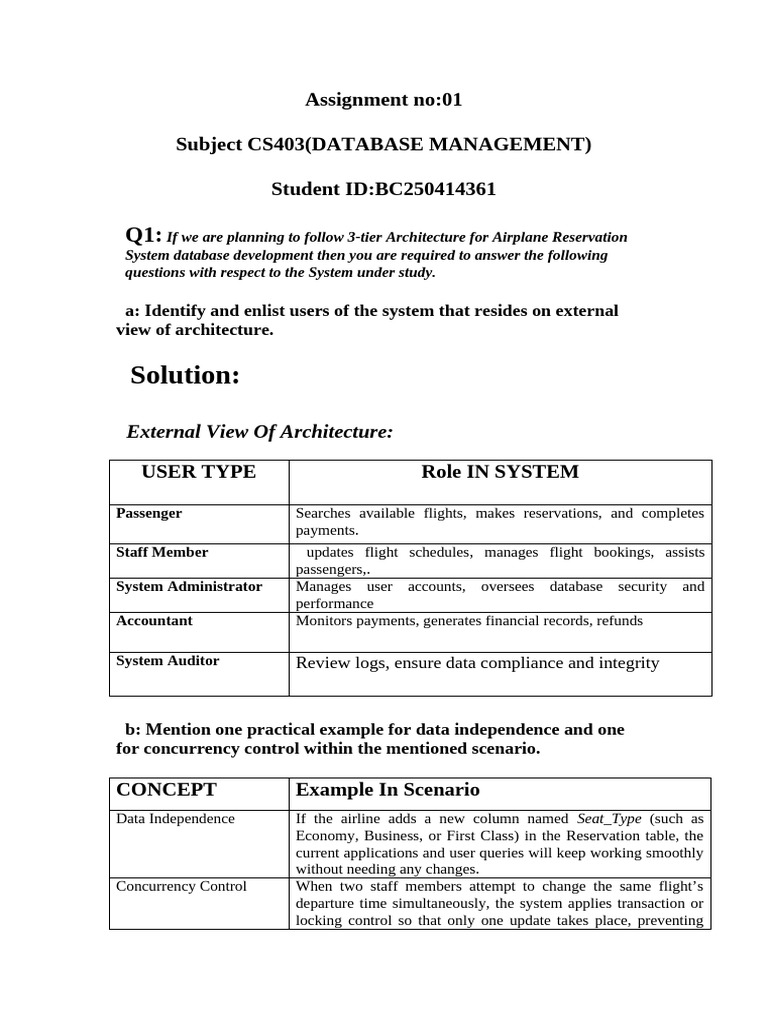 MRK - Fall 2025 - CS403 - 1 - BC250414361 | PDF | Databases | Data ...