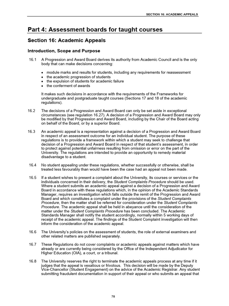 Academic Appeals Process Overview | PDF | Appeal | Judgment (Law)