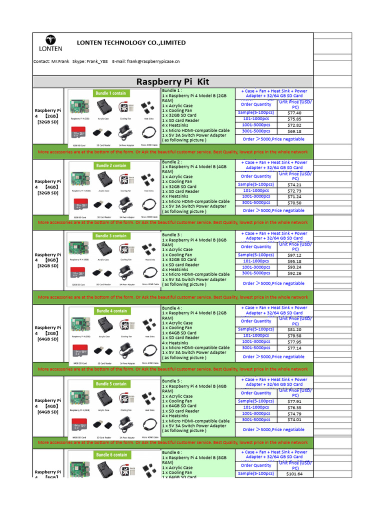 Raspberry Pi.xlsx | PDF | Raspberry Pi | Computer Architecture