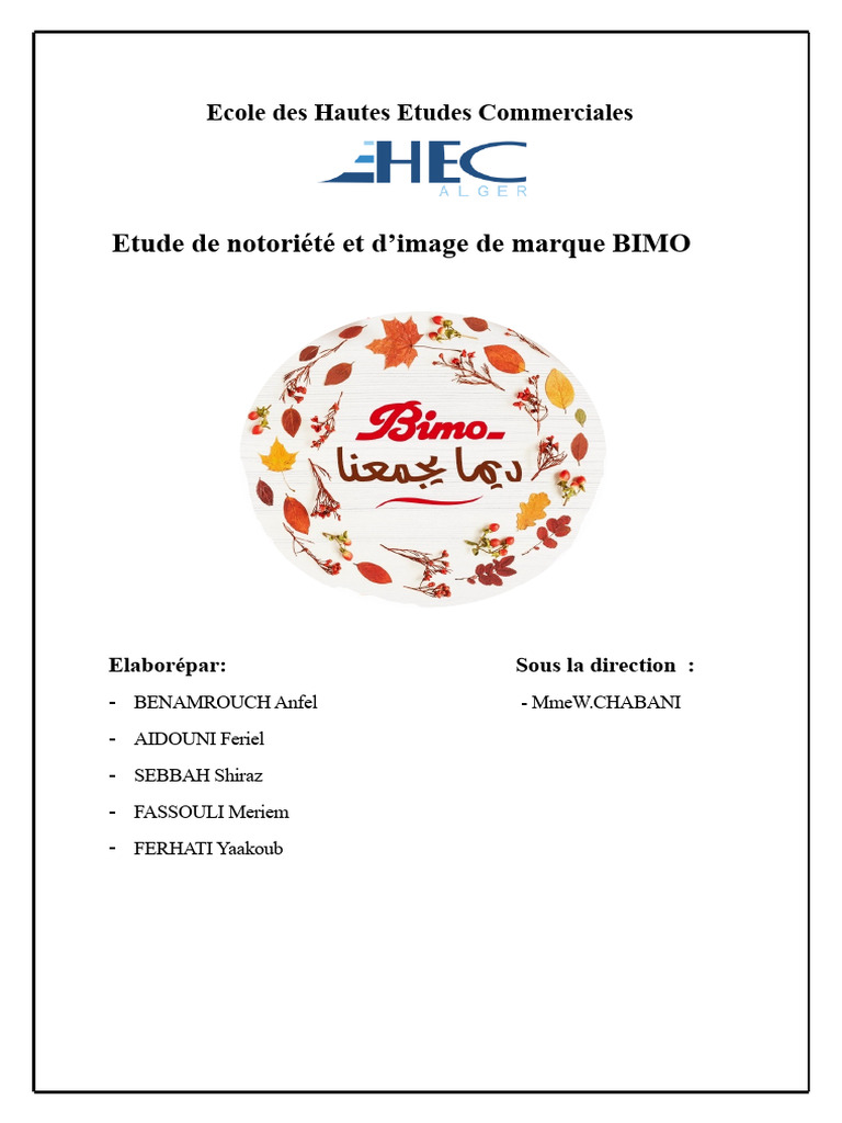 Analyse marketing de Bimo en Algérie | PDF | Commercialisation | Marque