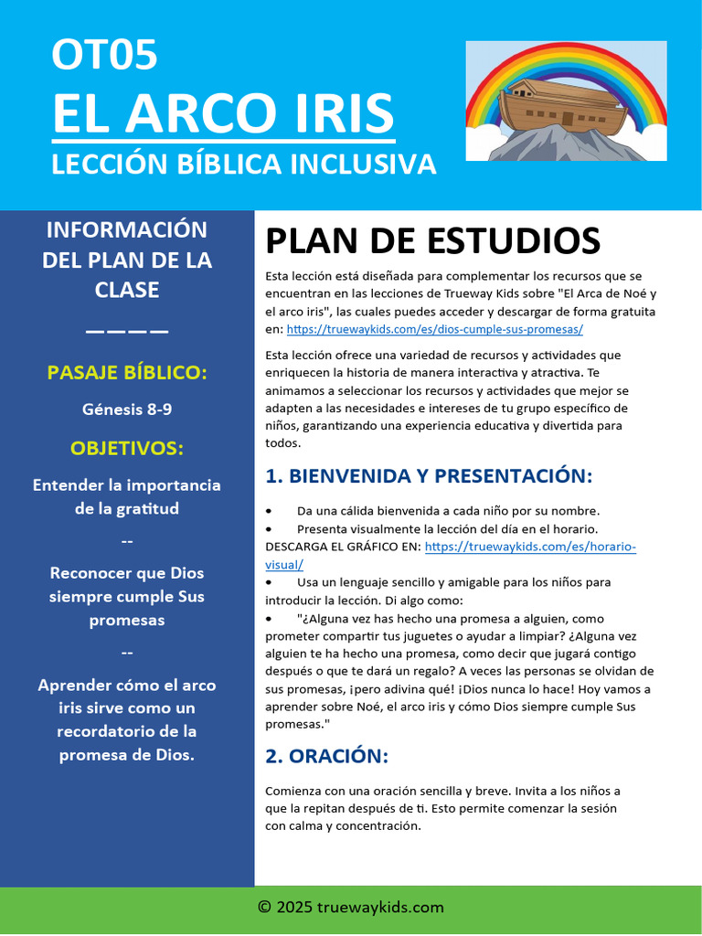 Lección sobre Noé y el Arco Iris | PDF | Noé | Arco iris