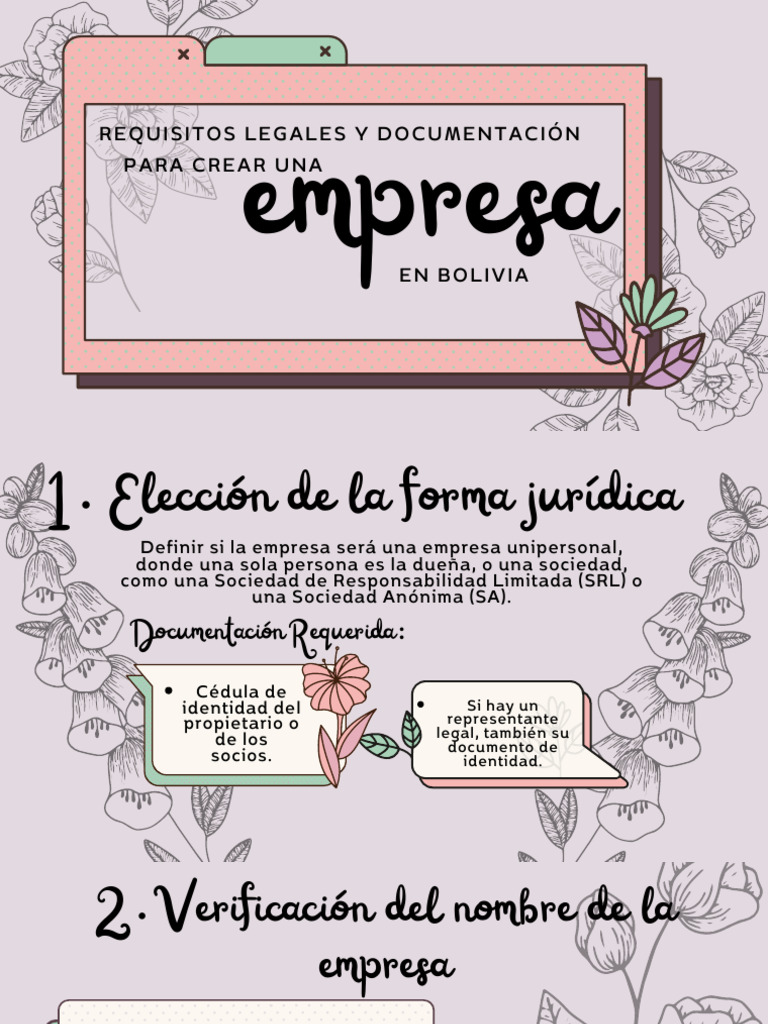 Requisitos para crear una empresa en Bolivia | PDF | Contabilidad