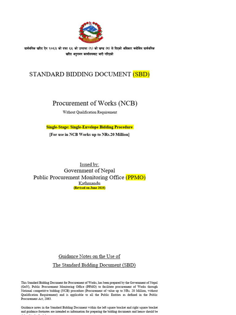 Bid Document (3) | PDF | Specification (Technical Standard) | Procurement