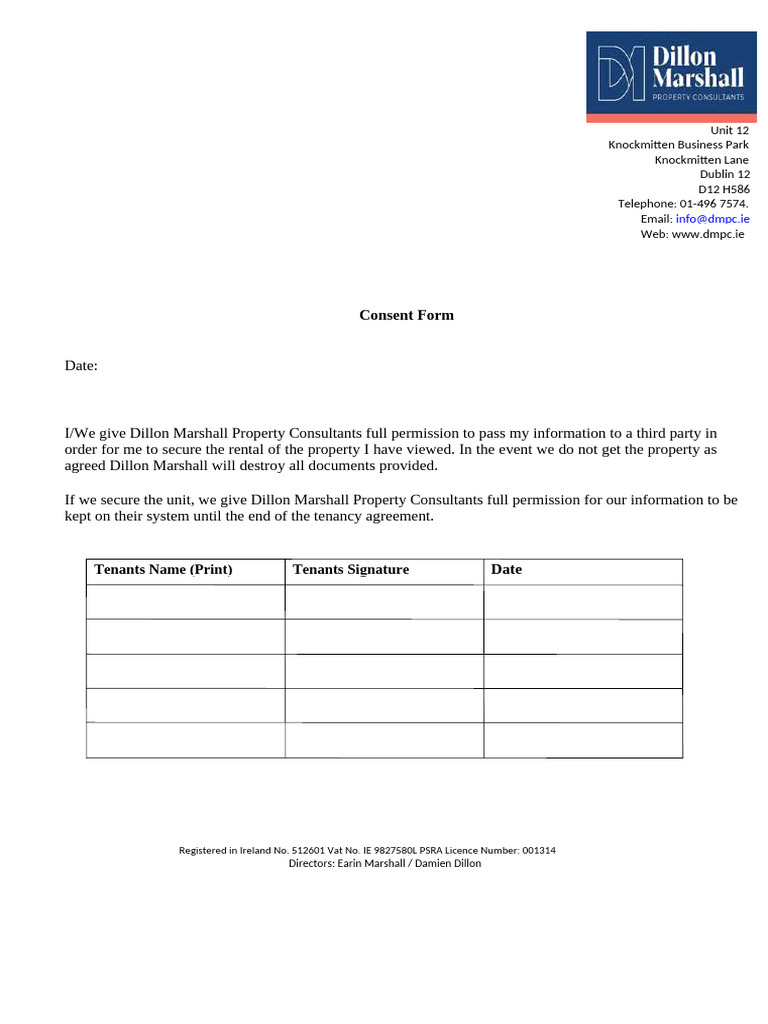 Consent Form 2020 | PDF