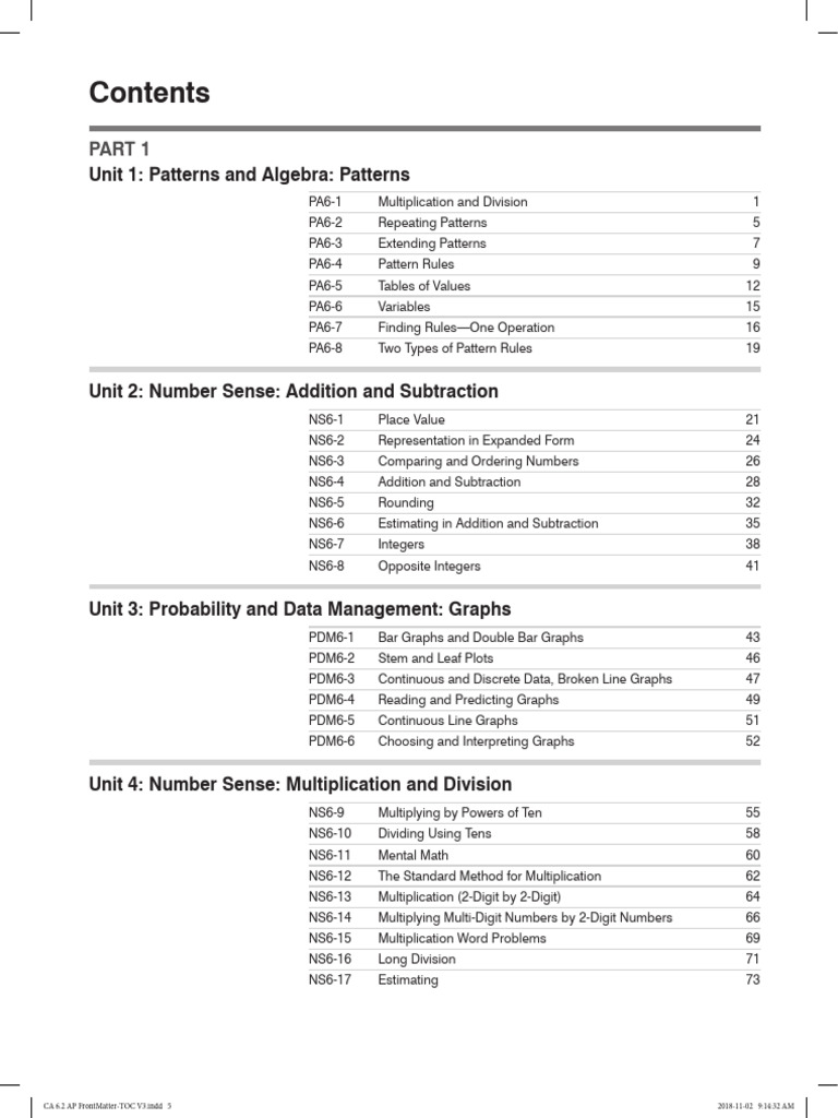 Grade 6 Math Curriculum Overview | PDF | Area | Equations
