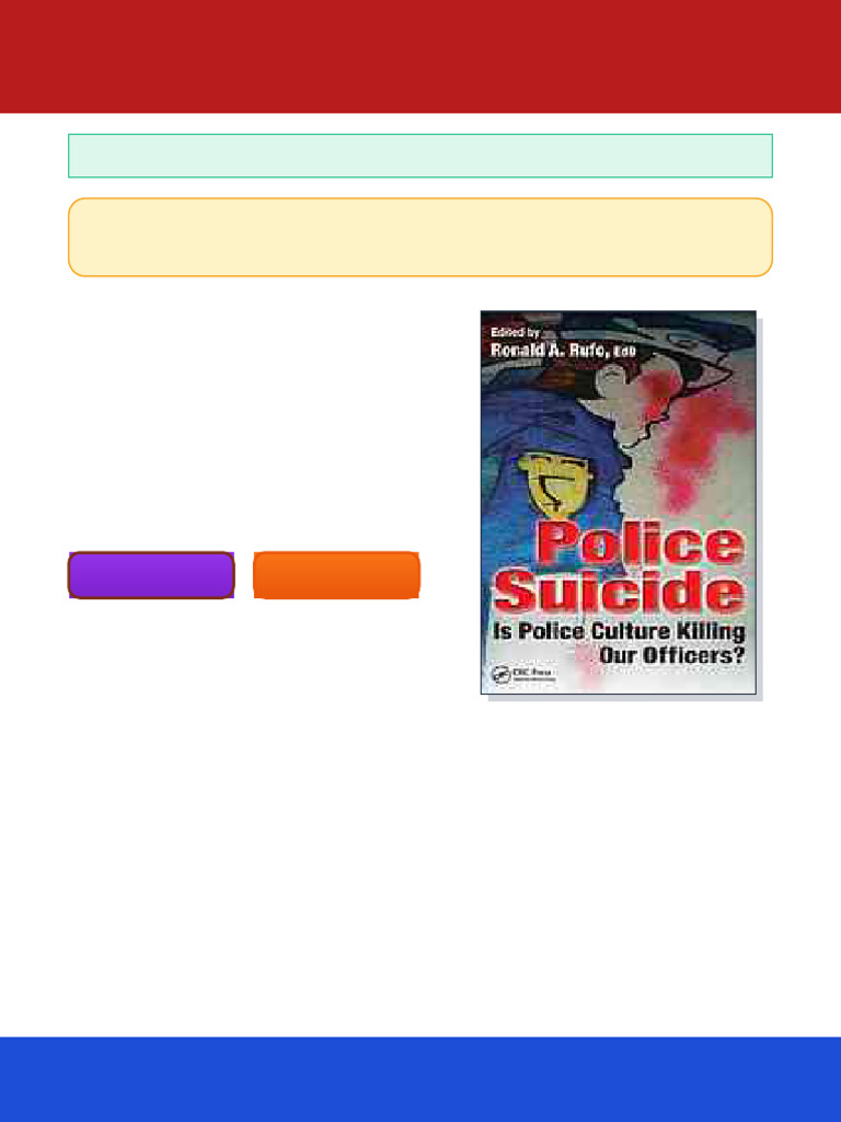 Police Suicide Is Police Culture Killing Our Officers 1st Edition ...