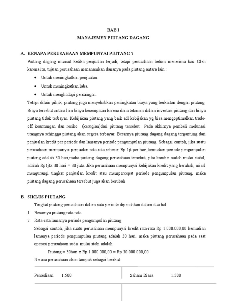 Manajemen Piutang Dan Persediaan