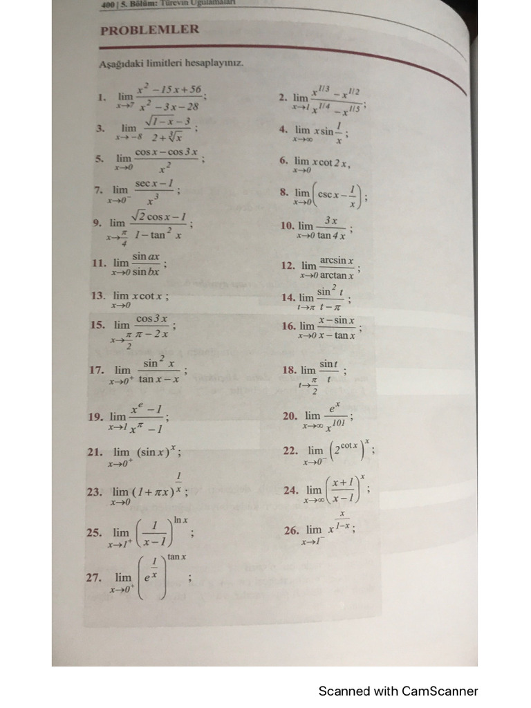 Indeterminate Forms Examples | PDF