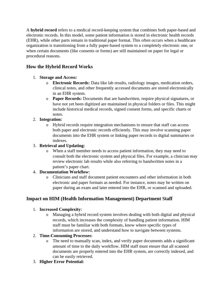 Test The Hybrid Record WK 2 HC Data | PDF | Electronic Health Record ...