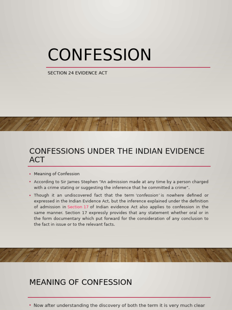 Confession | PDF | Confession (Law) | Evidence (Law)