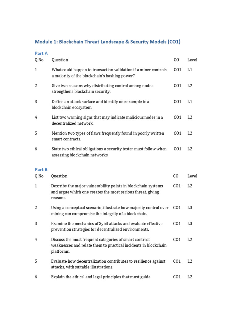 Blockchain Security Threats & Solutions | PDF | Computer Security ...