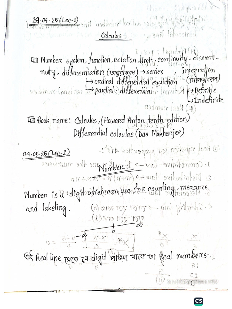 Calculous Class Note | PDF
