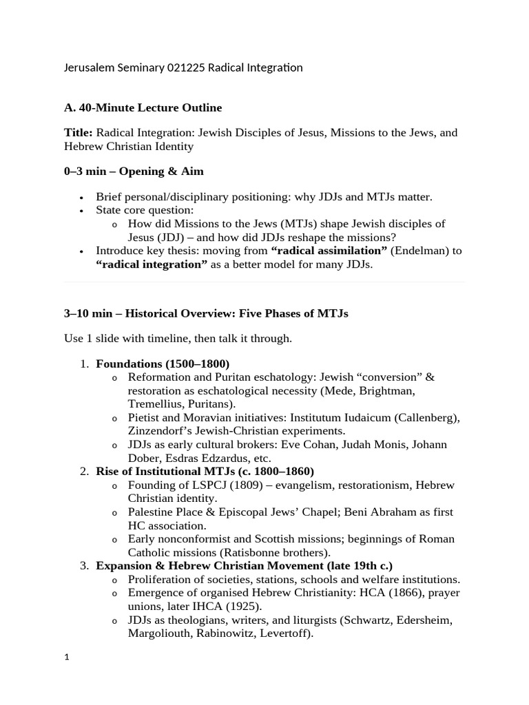 Radical Integration in Jewish-Christian Identity | PDF | Abrahamic ...