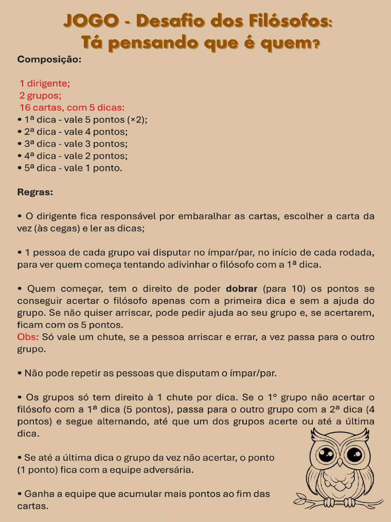 Jogo de Filosofia | PDF