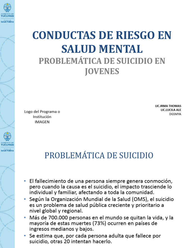 Suicidio en Jóvenes: Riesgos y Prevención | PDF | Suicidio | Salud mental
