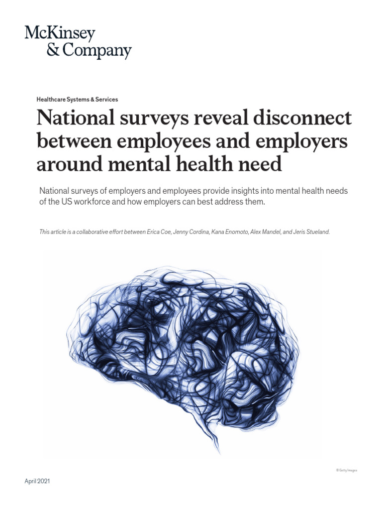 Lecture 9 National Surveys Reveal Disconnect Around Mental Health | PDF ...